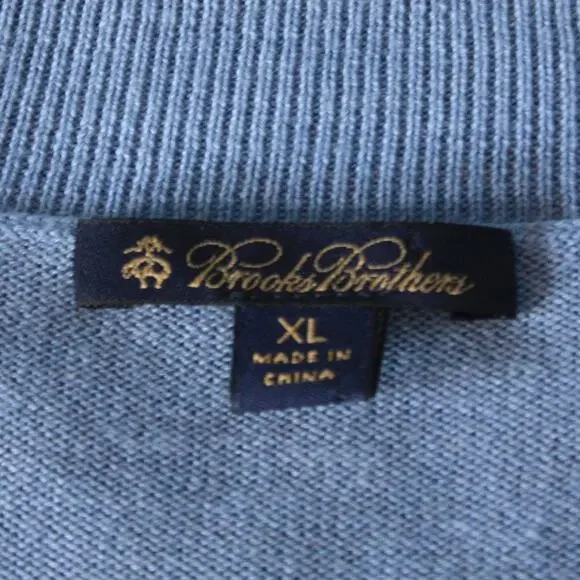 Brooks Brothers Silk Cashmere Blend V-Neck Sweater Size XL - Picture 9 of 9